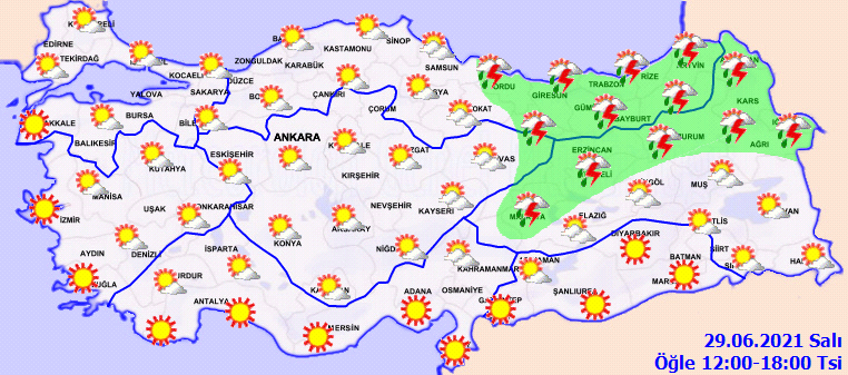 Meteoroloji'den doğu illerine sağanak uyarısı